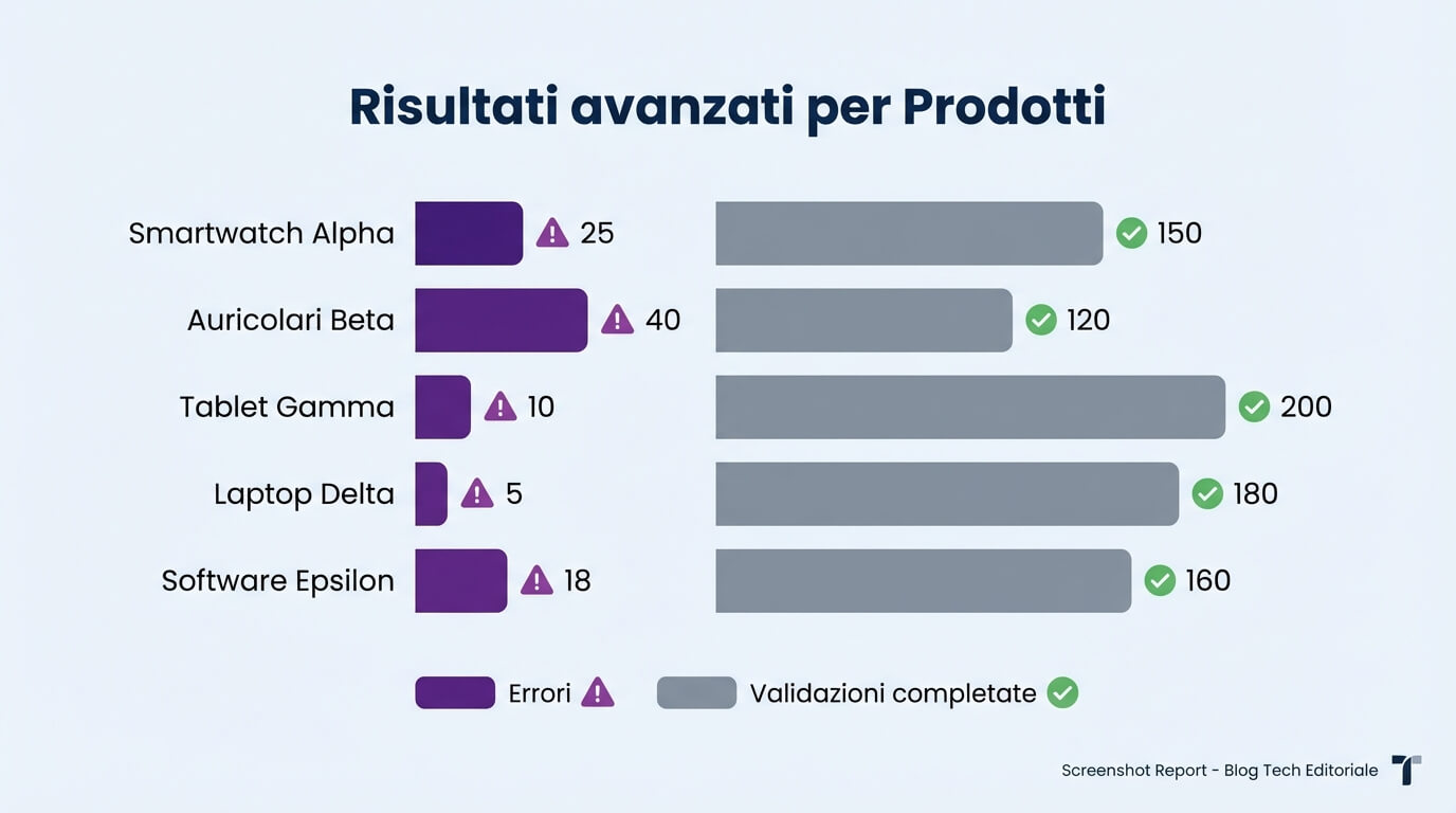 Report Risultati avanzati per dati strutturati prodotto in Search Console